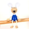 mouse wooden sitting figure