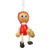 Little red Riding hood hand painted wooden doll with spring