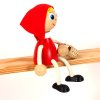 little red riding hood wooden sitting figure