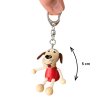 Dog hand crafted wooden keyring KROKIDO