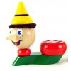 wooden handmade pencil holder pinocchio
