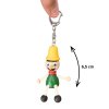 Pinocchio hand painted wooden pendant