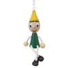 Pinocchio wooden figurine on spring