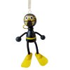 scuba diver handmade wooden toy on spring