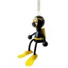 scuba diver hand painted wooden bouncing figurine