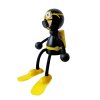hand apinted wooden doll scuba diver