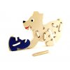 80234 Fädelspielzeug aus Holz für Kinder - HUND