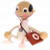 Sedací figurka hračka ze dřeva - Doktor