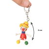 Clown with hat handcrafted wooden keychain KROKIDO