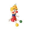 Clown with yellow hat wooden keyring KROKIDO