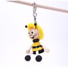 handmade wooden keyring for kids bee