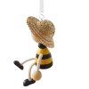 hand painted wooden bouncing figure bee