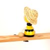 bee wooden sitting figurine