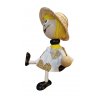 handamde wooden figure bee with hat and skirt
