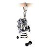 zebra wooden keyring for kids