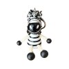 Zebra hand painted wooden keychain KROKIDO
