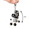 Zebra handmade wooden keychain KROKIDO