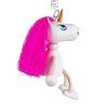 Unicorn hand painted wooden doll on spring