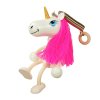 Unicorn handmade figurine on spring
