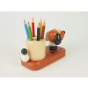 crayon stand from wood dog