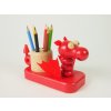 wooden crayon stand for kids dragon