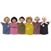 big set of hand puppets family