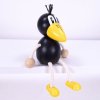 Raven hand painted wooden figure