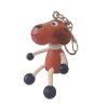 brown doggy handmade keychain from wood