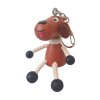 brown dog wooden keychain