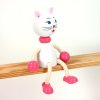 handpainted wooden sitting figure cat