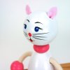 white cat wooden figurine for catlovers