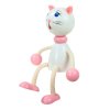 white cat wooden figurine for catlovers