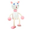 white kitty handmade wooden toy for kids