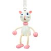 White cat wooden doll with spring