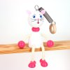 wooden bouncing figure white kitty