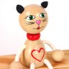 wooden figurine cat