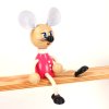 wooden sitting figure toy for kids mouse