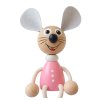 lady mouse wooden figure for kids
