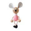 lady mouse wooden figurine