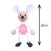 Lady mouse hand painted wooden doll