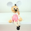 pink mouse hand painted wooden figure for girls