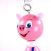 pig handmade wooden wigure with spring