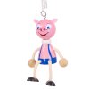 Piggy wooden bouncing figurine on spring KROKIDO