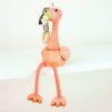 flamingo wooden figure on spring