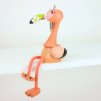 flamingo bouncing wooden doll