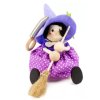 purple witch wooden bouncing figure
