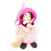 pink witch wooden bouncing figure