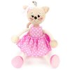 bouncing figure cat with pink dress