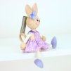 bunny purple dress wooden figure on spring for kids