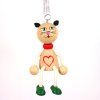 cat wooden figure on spring